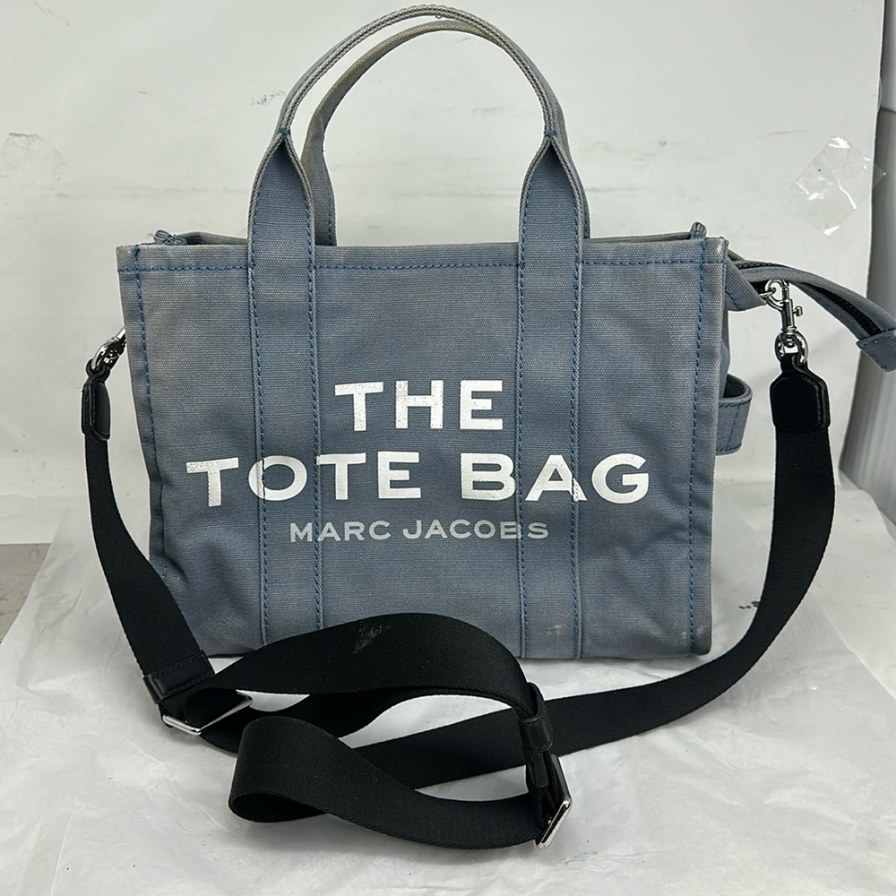 Marc Jacobs Blue and Black Tote Bag with Detachable Strap